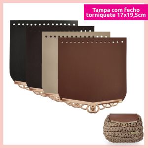 TAMPA 17X17 C/FECHO OURO HYSK7026 CORINO P/BOLSA-0